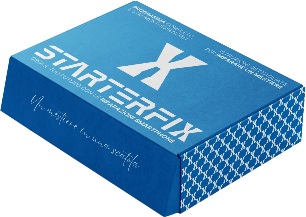 StarterFix corso e kit completo per imparare la riparazione smartphone, con manuale e strumenti professionali
